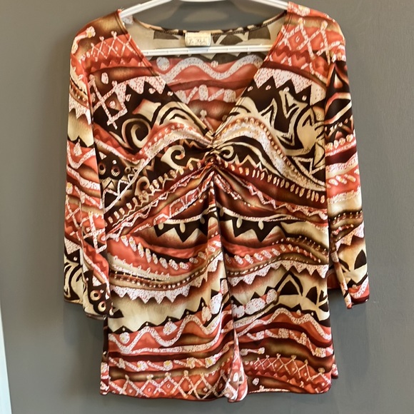 La Kohaki Women’s Multi Colored Layered Blouse Size Medium - Picture 10 of 14